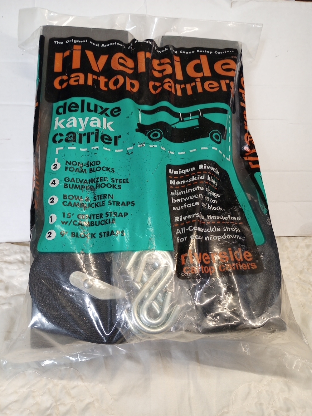 Riverside Deluxe Kayak Carrier - Black & Teal